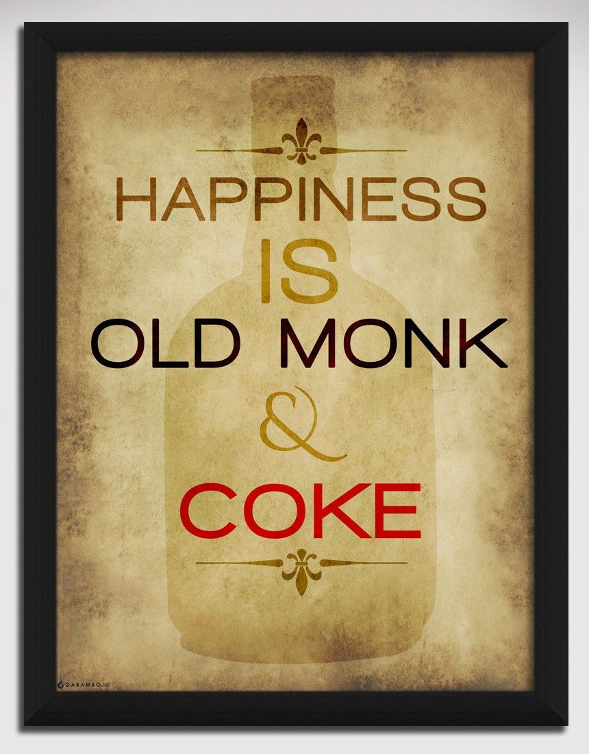 Happiness - Old Monk Canvas Art