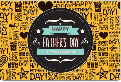 53% OFF on Happy Father's Day -SMFP00002219 Laminated Poster Paper Print