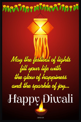 16% OFF on Poster - Let this diwali burn all your bad times and enter you in good times Paper Print