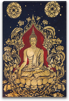 43% OFF on Buddha Sitting on a Lotus Canvas Art