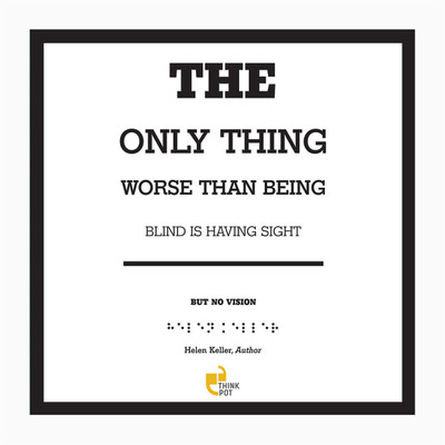 5% OFF on Thinkpot Having Sight But No Vision - Helen Keller, Author White Square Frame Paper Print
