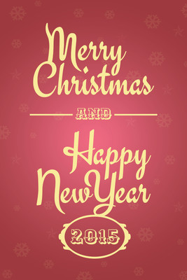 16% OFF on Poster - Greeting for Christmus & Happy New Year Paper Print
