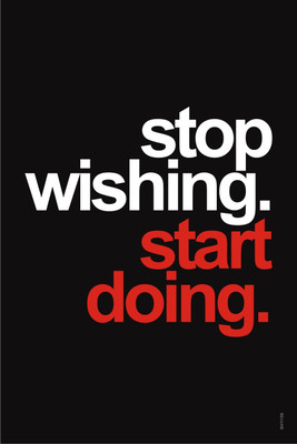 Motivational Quote Stop Wishing start Doing Paper Print Motivational Quote Stop Wishing start Doing Paper Print
