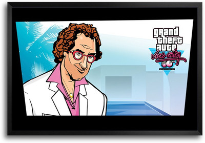 46% OFF on Grand Theft Auto Vice City Vector Artwork Laminated Framed Paper Print