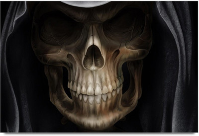 75% OFF on Amy Scary Skull Head Face Paper Print