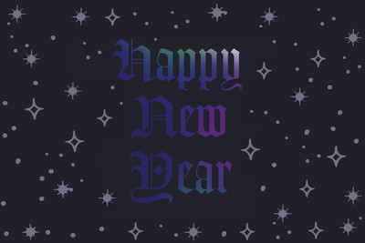 16% OFF on Poster - Happy New Year in Blue Paper Print