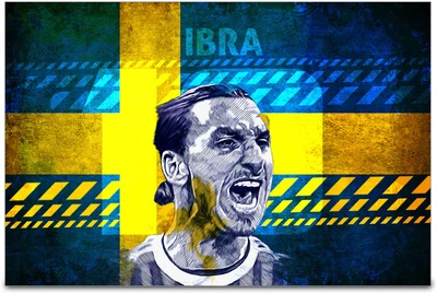 53% OFF on Shopmantra Zlatan Ibra Sweden Football Poster Paper Print