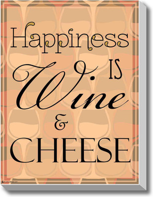 Happiness - Wine Canvas Art Happiness - Wine Canvas Art