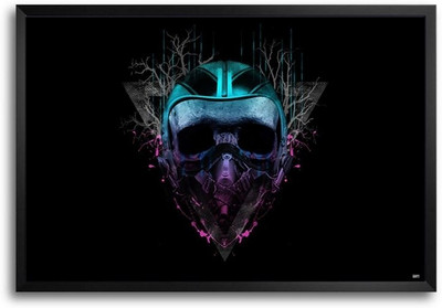 74% OFF on Neon Skull Art Fp00004514 Framed Photographic Paper