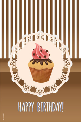 16% OFF on Poster - Occasional Quote For Birthday -Brown Paper Print