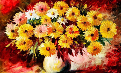 80% OFF on Holicshop Traditional Flowerpot Painting Without Frame Canvas Art