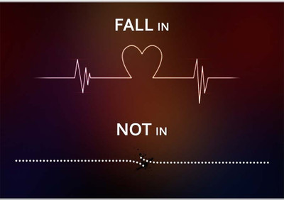 37% OFF on Fall In Poster (18 x 12 Inches) by Shopkeeda Paper Print