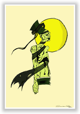 50% OFF on PosterGuy Old Wanderer Quirky Illustration Poster Paper Print