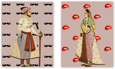 60% OFF on King and Queen Pop art pair Fine Art Print