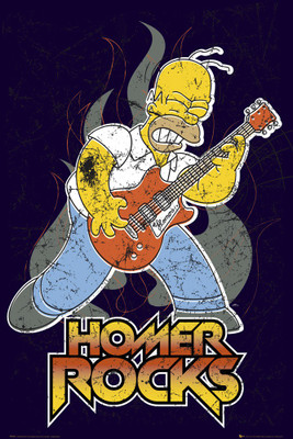 25% OFF on The Simpsons Homer Rocks Official Paper Print