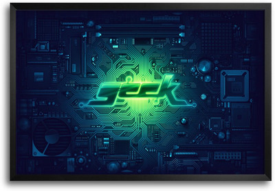 50% OFF on ShopMantra Geek Circuit Laminated Frame Poster Paper Print