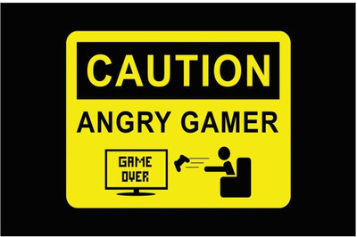 75% OFF on Artmagik Angry Gamer Poster Fine Art Print