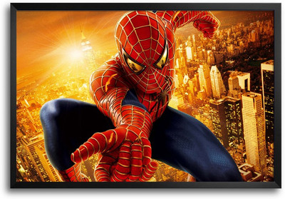 46% OFF on ShopMantra Spiderman Superhero Laminated Frame Poster Paper Print