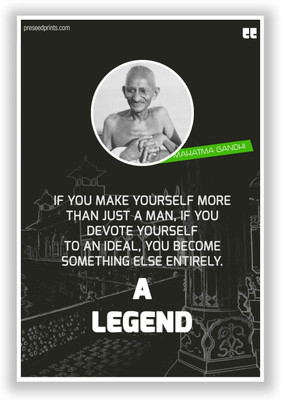 28% OFF on PosterGuy Preseed Print A Legend by Mahatma Gandhi Poster Paper Print