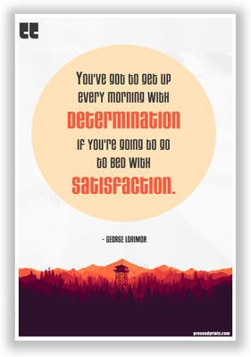 28% OFF on PosterGuy Preseed Print Get Up With Determination Motivational Poster Paper Print