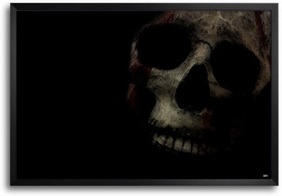74% OFF on Black Skull Fp00004376 Framed Photographic Paper
