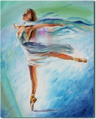 25% OFF on Elite Collection Beautiful Sexy Ballerina Girl Frameless Painting Canvas Art