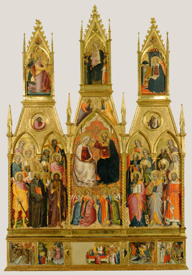 14% OFF on Polyptych With Coronation Of The Virgin And Saints By Cenni Di Francesco Di Ser Cenni Italian Florentine Active Fine Art Print