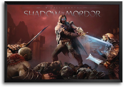 46% OFF on Shadow Of Mordor Laminated Framed Paper Print