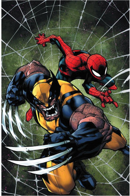 75% OFF on Artmagik Spiderman vs Wolverine Poster Fine Art Print