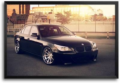 46% OFF on ShopMantra Black Luxury Car Laminated Frame Poster Paper Print