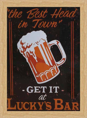 63% OFF on Lucky Bar Beer Framed Poster Fine Art Print