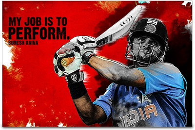 64% OFF on ShopMantra Suresh Raina Perform Paper Print