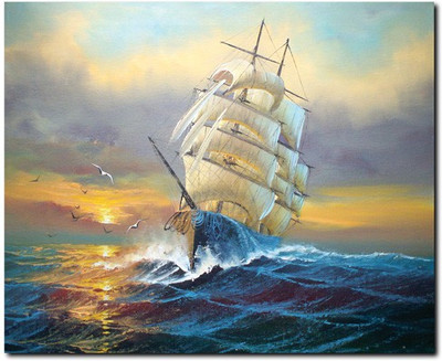 69% OFF on Stybuzz Ship In Tides Of Sea Frameless Canvas Art 69% OFF on Stybuzz Ship In Tides Of Sea Frameless Canvas Art