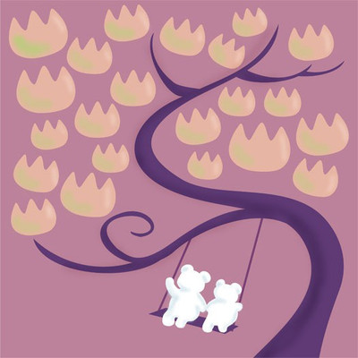 Bears on a Swing Wedding Autographable Fine Art Print Bears on a Swing Wedding Autographable Fine Art Print