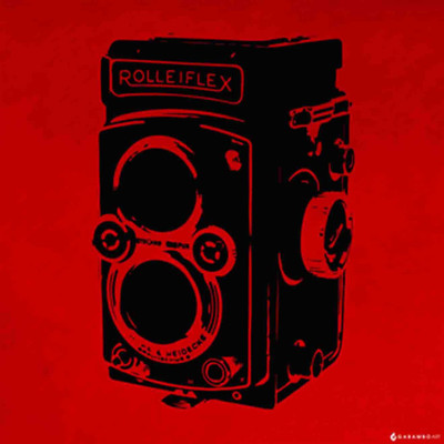 Vintage Camera - Red Paper Print Vintage Camera - Red Paper Print