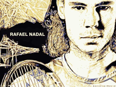 35% OFF on Rafael Nadal - Gold Paper Print