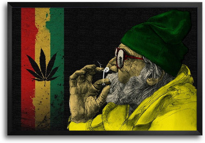 46% OFF on ShopMantra Smoking Weed Laminated Frame Poster Paper Print