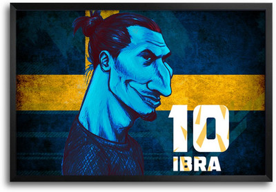 46% OFF on Shopmantra Zlatan Sweden Football Laminated Frame Poster Paper Print