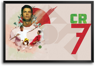 46% OFF on Shopmantra Cristiano Ronaldo Portugal Football Laminated Frame Poster Paper Print
