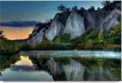 75% OFF on Amy Beautiful Rock Mountain With Lake Scenery Paper Print 75% OFF on Amy Beautiful Rock Mountain With Lake Scenery Paper Print