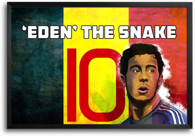 46% OFF on Shopmantra Eden Hazard Belgium Football Laminated Frame Poster Paper Print