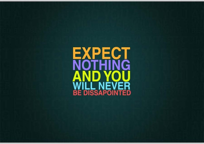 37% OFF on Expect Nothing Poster (18 x 12 Inches) by Shopkeeda Paper Print 37% OFF on Expect Nothing Poster (18 x 12 Inches) by Shopkeeda Paper Print