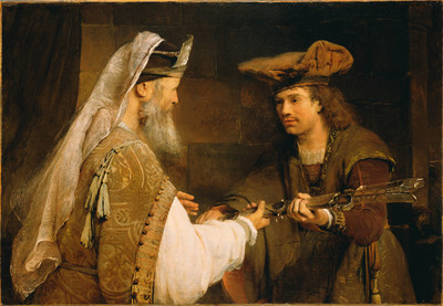 7% OFF on Ahimelech Giving The Sword Of Goliath To David By Aert De Gelder Dutch Fine Art Print