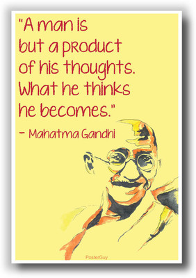 27% OFF on PosterGuy Mahatma Gandhi Thoughts Inspirational Motivational Quote Poster Paper Print