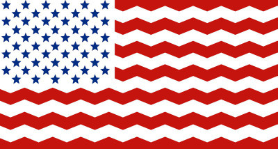 6% OFF on American Flag Zig Zag Paper Print 6% OFF on American Flag Zig Zag Paper Print