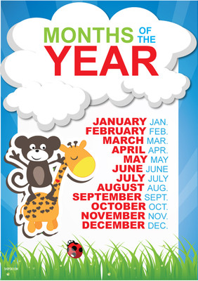 16% OFF on Poster - Kids Poster - Months Of The Year Paper Print 16% OFF on Poster - Kids Poster - Months Of The Year Paper Print