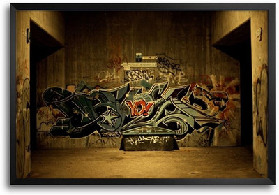 74% OFF on Graffiti Wall Fp00003796 Framed Photographic Paper