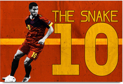 53% OFF on ShopMantra Eden Hazard The SnakeFootballer Poster Paper Print