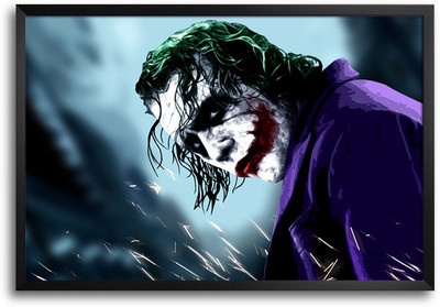 46% OFF on ShopMantra Joker Dark Knight Laminated Frame Poster Paper Print