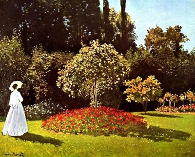 8% OFF on Woman in the Garden Small by Monet Fine Art Print